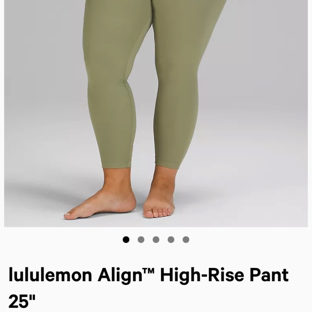 Lululemon align high rise 25” size:16